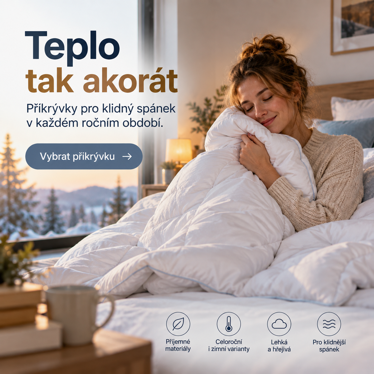 Teplo tak akorát: vyberte přikrývku pro klidný spánek