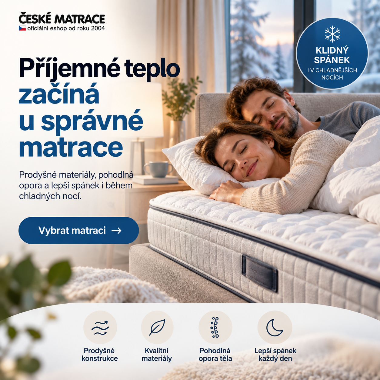 Příjemné teplo začíná u správné matrace: vybrat matraci