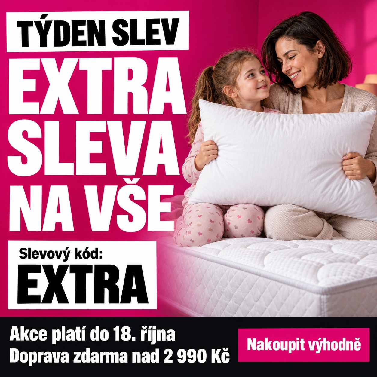 Slevový týden s kódem EXTRA do 18. října