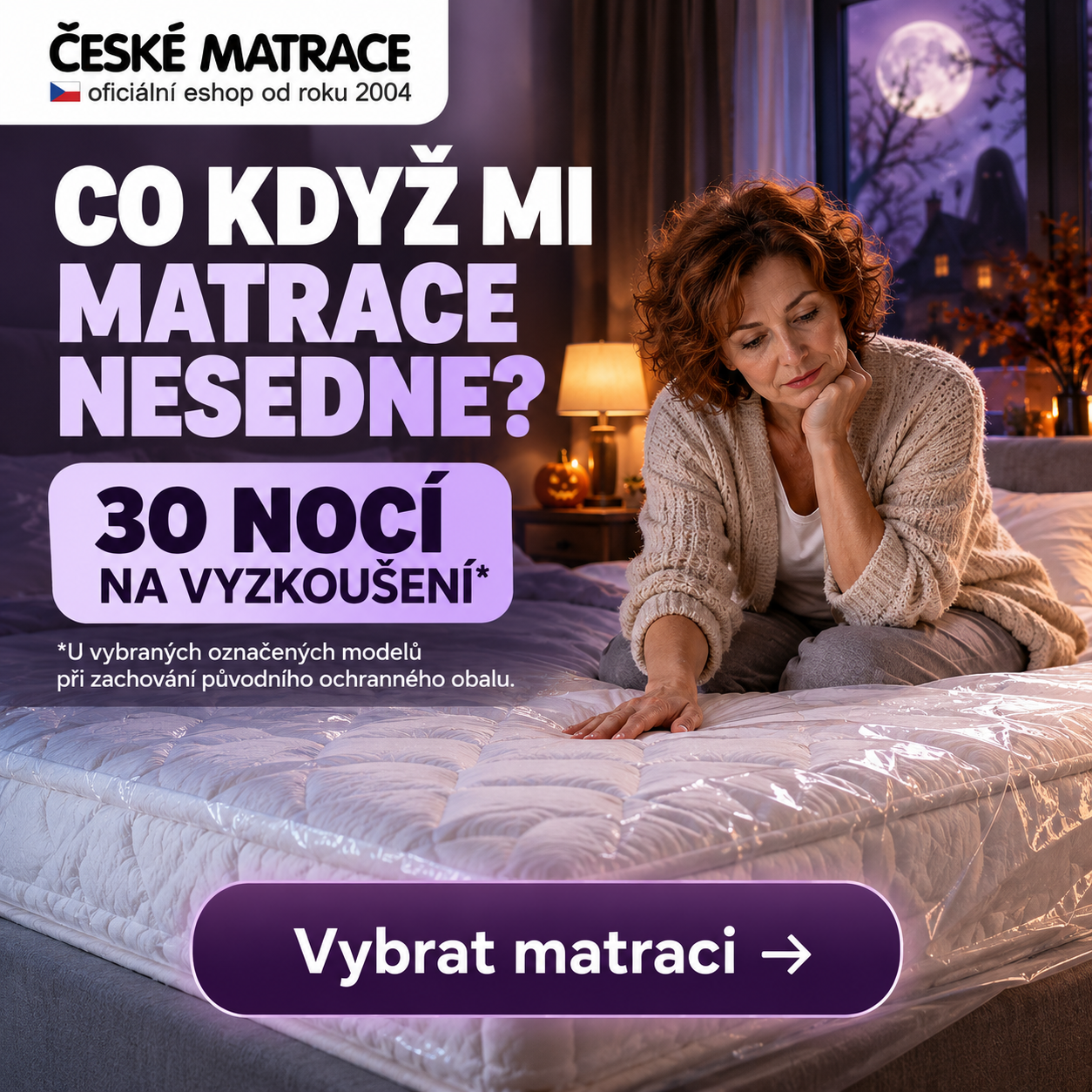 30 nocí na vyzkoušení vybraných označených matrací