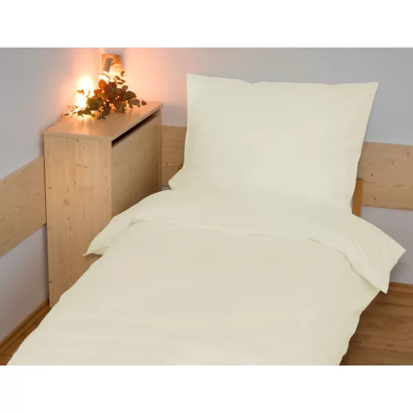 Brotex Prodloužené povlečení bavlna UNI smetanové 140 x 220 Zipový uzávěr