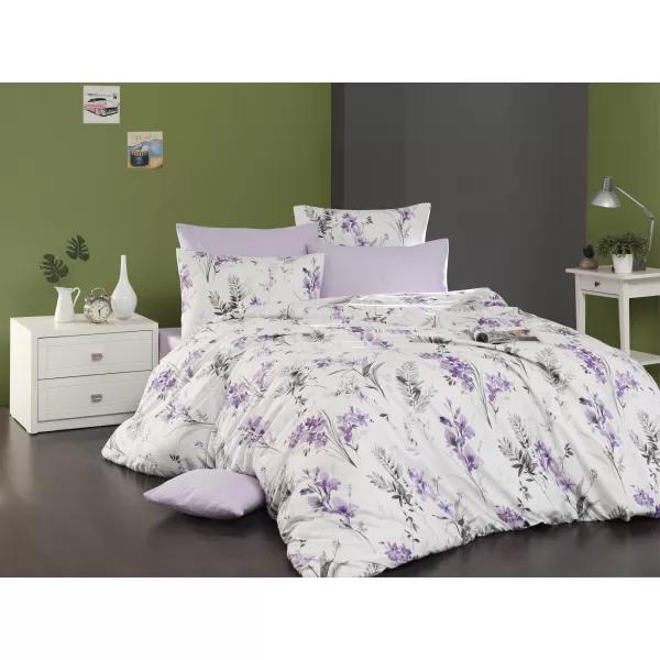 Brotex Povlečení bavlna Marisa fialová 140 x 200 Zipový uzávěr