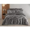 Brotex Saténový povlak na polštář Karen grey 40 x 40 Zipový uzávěr