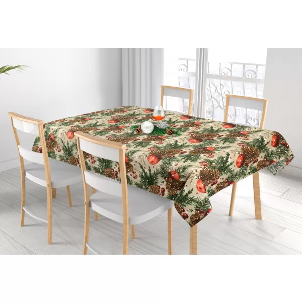 Brotex Vánoční ubrus šišky a jablka 120 x 140