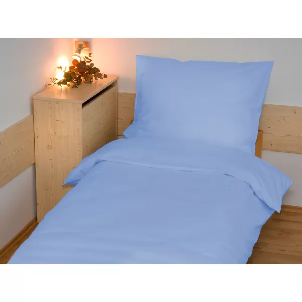 Brotex Prodloužené povlečení bavlna UNI světle modré 140 x 220 Zipový uzávěr