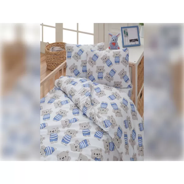 Brotex Bavlněné dětské povlečení do malé postýlky Medvídek 90 x 135 Zipový uzávěr