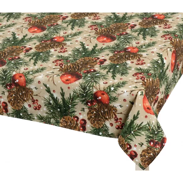Brotex Vánoční ubrus šišky a jablka 120 x 140