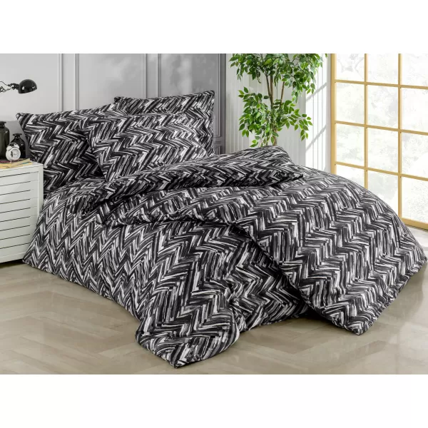 Brotex Saténový povlak na polštář Adonis black 40 x 40 Zipový uzávěr