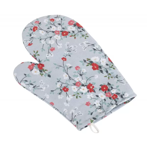 Brotex Kuchyňská chňapka kvítí na šedé Šedá