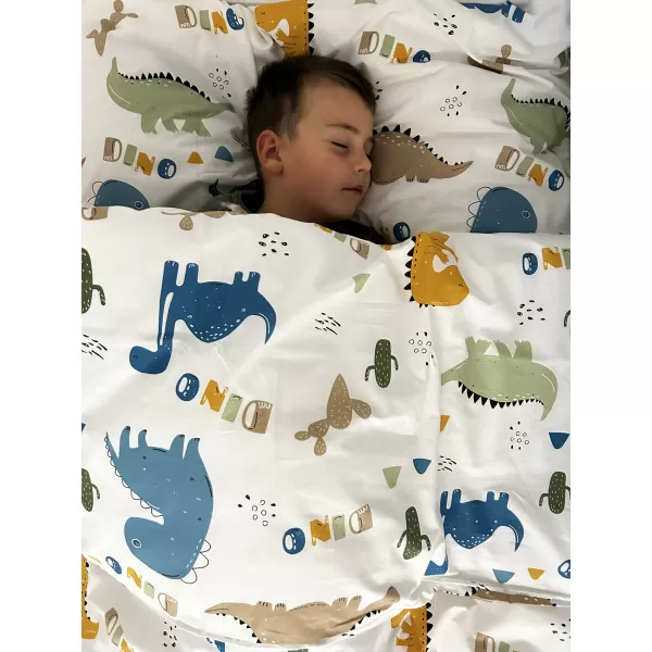 Brotex Krepové dětské povlečení Dino 140 x 200 Zipový uzávěr