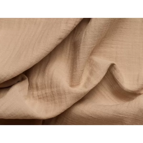 Brotex Francouzské mušelínové povlečení béžové 200 x 200 Zipový uzávěr