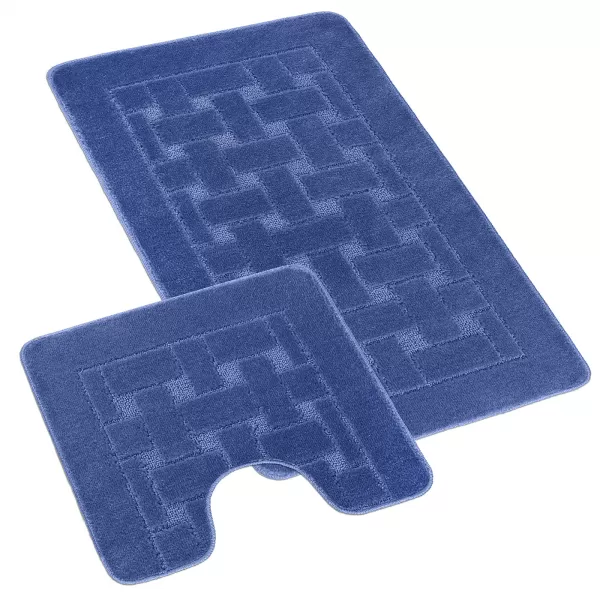 Brotex Koupelnová předložka Obdélníky modré Modrá