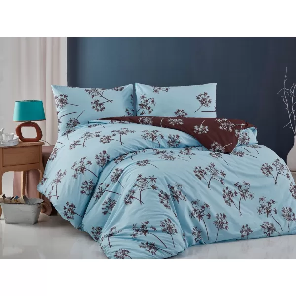 Brotex Povlečení bavlna Liana blue 140 x 200 Zipový uzávěr