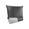 Brotex Povlečení Satén UNI DUO antracit/světle šedá 140 x 200 Zipový uzávěr