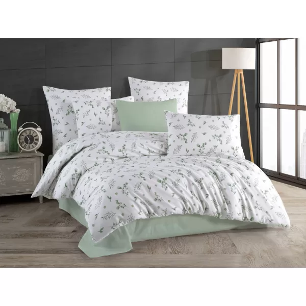 Brotex Povlečení francouzské bavlna Jessie green 200 x 200 Zipový uzávěr