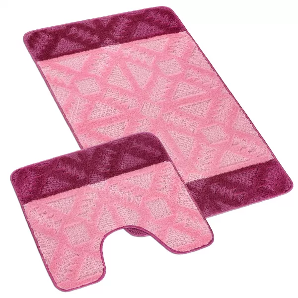 Brotex Koupelnová předložka Geometrie růžová Růžová