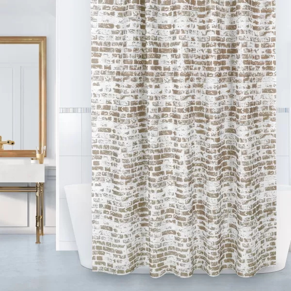 Brotex Koupelnový závěs Zeď hnědá Hnědá