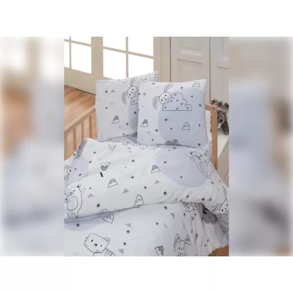 Brotex Krepové dětské povlečení Zvířátka v zahradě 140 x 200 Zipový uzávěr