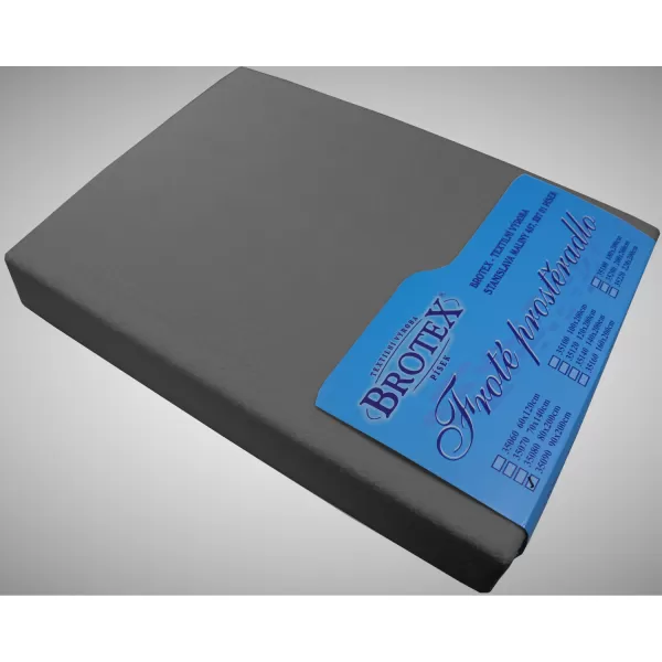 Brotex Dětské froté prostěradlo 190g/m2 tmavě šedé Dětské 70 x 140 Šedá
