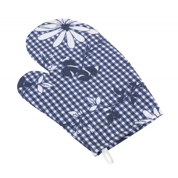 Brotex Kuchyňská chňapka modrá kostička s květem