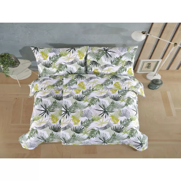 Brotex Prodloužené povlečení krep Tropical 140 x 220 Zipový uzávěr