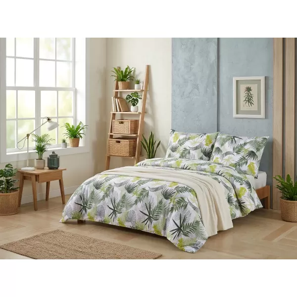 Brotex Prodloužené povlečení krep Tropical 140 x 220 Zipový uzávěr