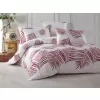 Brotex Prodloužené povlečení bavlna Palmera vínová 140 x 220 Zipový uzávěr