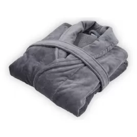 Brotex Velurový župan šedý Šedá
