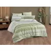 Brotex Prodloužené povlečení bavlna Linea green 140 x 220 Zipový uzávěr