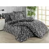 Brotex Francouzské povlečení Satén Adonis black 200 x 200 Zipový uzávěr