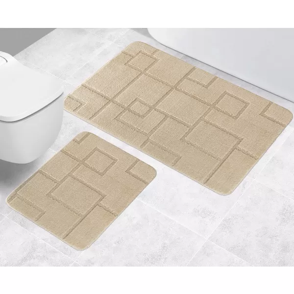 Brotex Koupelnová předložka Obdélníky smetanové Smetanová