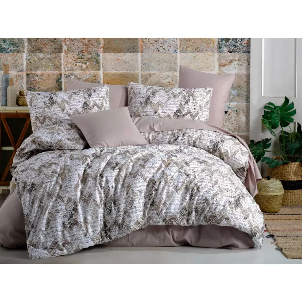 Brotex Povlečení francouzské bavlna Fany beige 200 x 200 Zipový uzávěr