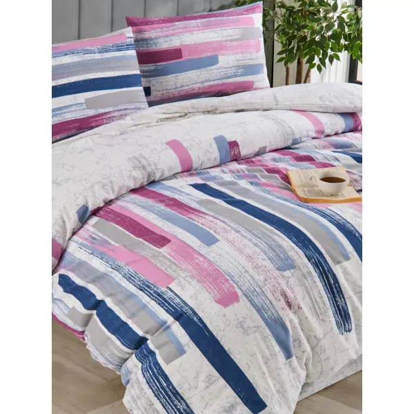 Brotex Flanelové povlečení Mina pink 140 x 200 Zipový uzávěr