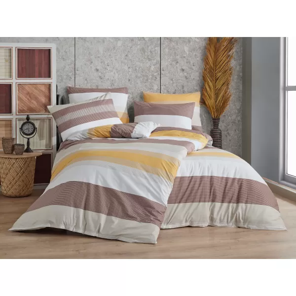 Brotex Prodloužené povlečení bavlna Sun melody 140 x 220 Zipový uzávěr