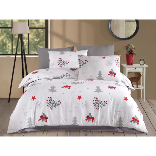 Brotex Vánoční povlečení francouzské bavlna Klaudie 240 x 200 Zipový uzávěr