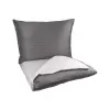 Brotex Prodloužené povlečení Satén UNI DUO antracit/světle šedá 140 x 220 Zipový uzávěr