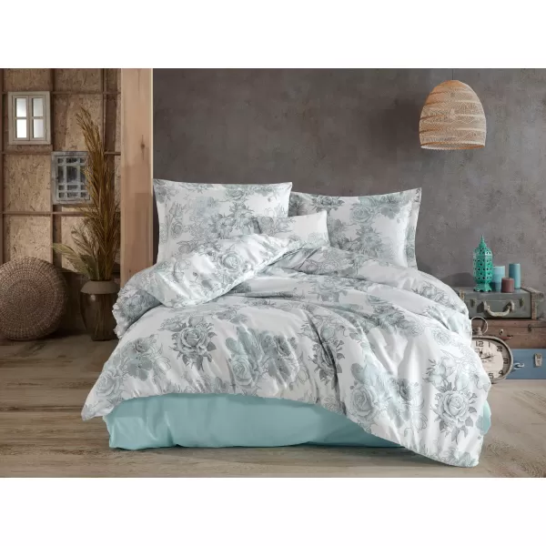 Brotex Povlečení Satén Rosalina mint 140 x 200 Zipový uzávěr