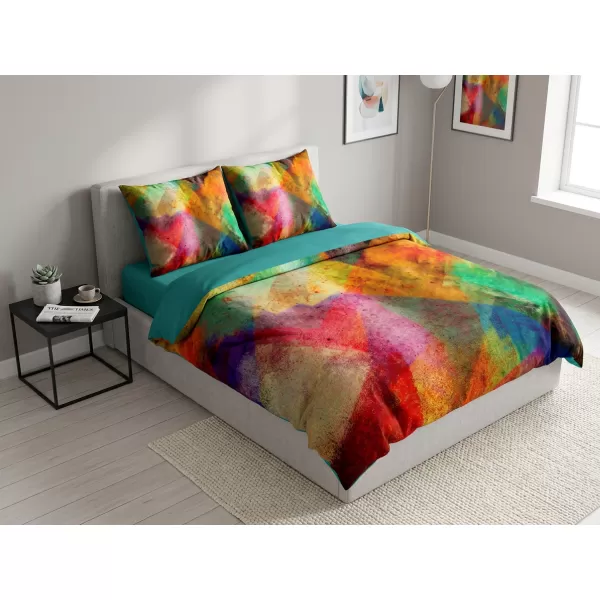 Brotex Moderní 3D povlečení Colorful 140 x 200 Zipový uzávěr