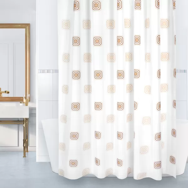 Brotex Koupelnový závěs Čtverce béžové Béžová
