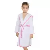 Brotex Dětský froté župan bílý s růžovou stuhou