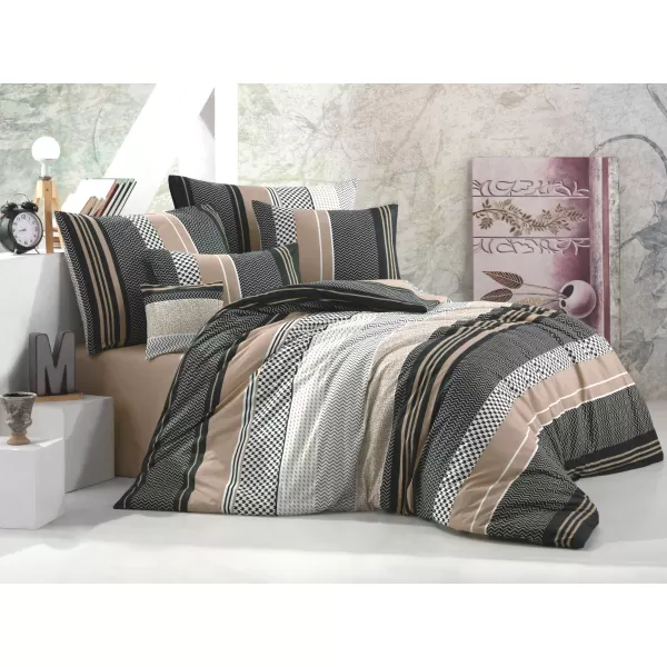 Brotex Prodloužené povlečení bavlna Sorento beige 140 x 220 Zipový uzávěr
