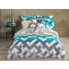 Brotex Prodloužené povlečení bavlna Siesta green 140 x 220 Zipový uzávěr