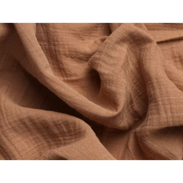 Brotex Mušelínové povlečení do dětské postýlky hnědé Zipový uzávěr