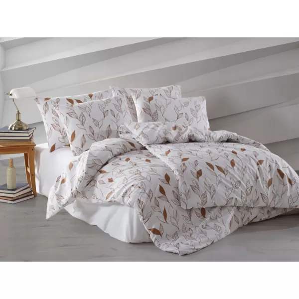 Brotex Prodloužené povlečení bavlna Monaco hnědé 140 x 220 Zipový uzávěr