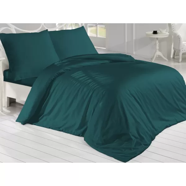 Brotex Povlečení Satén petrolové 140 x 200 Zipový uzávěr