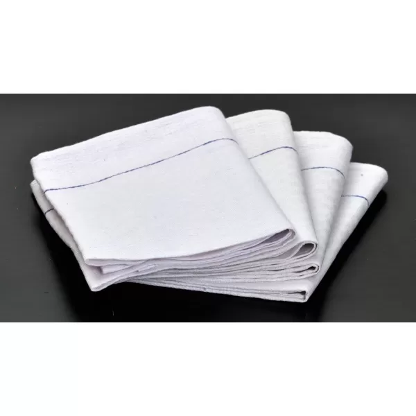 Brotex Vaflový ručník bílý s modrým pruhem 50 x 100