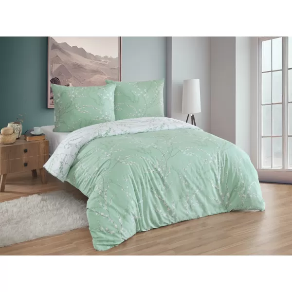 Brotex Francouzské povlečení Satén Aspen tree 200 x 200 Zipový uzávěr