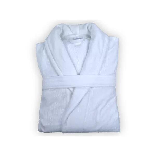 Brotex Velurový župan bílý Bílá