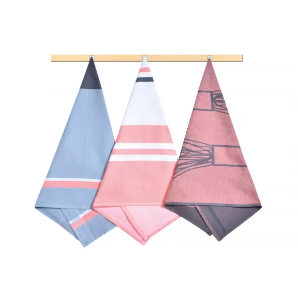 Brotex Kuchyňská utěrka geometrie lososová 50 x 70 Lososová