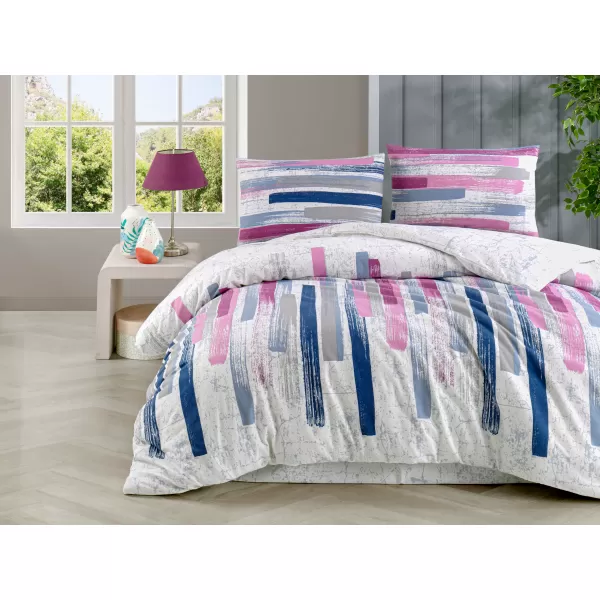 Brotex Flanelové povlečení Mina pink 140 x 200 Zipový uzávěr